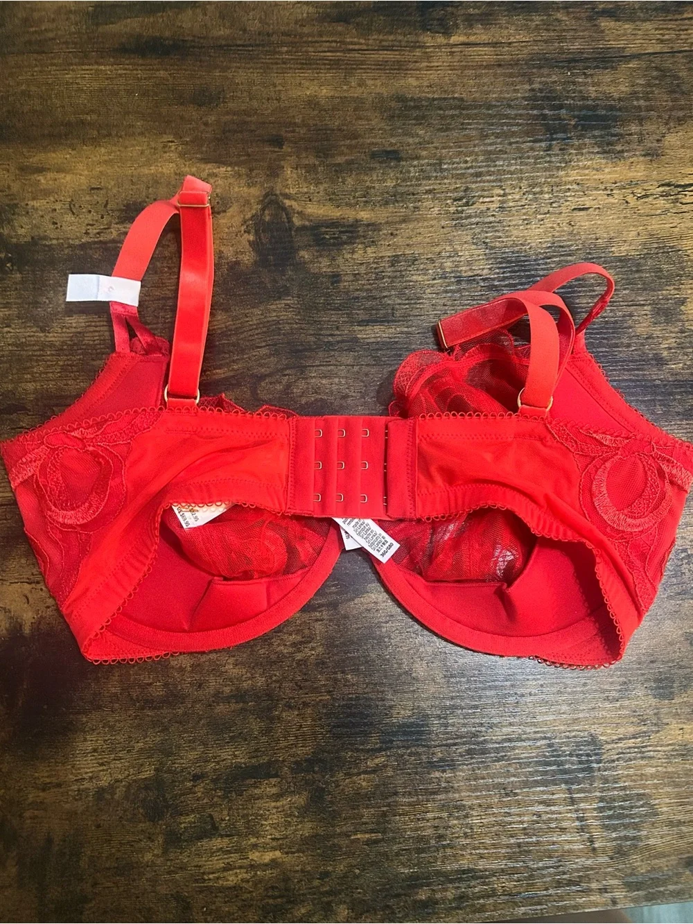 Victoria's Secret Red Floral Lace Unlined Bra